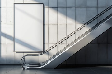 Fototapeta premium Contemporary coworking interior with banner