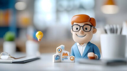 Comprehensive HR recruitment analytics and employee relations in a modern digitally enhanced 3D office environment showcasing data driven solutions for business management and personnel optimization