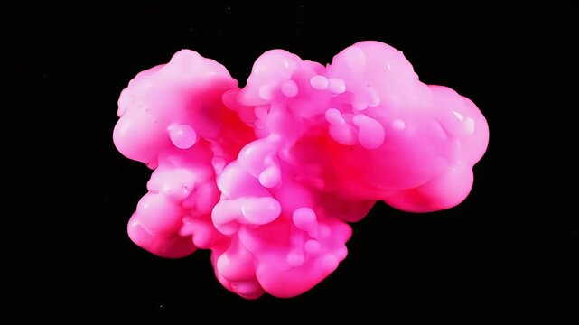 A vibrant explosion pink paint splashes black background depicting nail polish drops stunning slow motion perfect compositing all rendered highdefinition 4K resolution abstract art beauty breaking