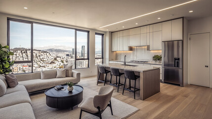 Fototapeta premium Luxury Apartment Condo Interior San Francisco
