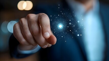 Holographic HR interface showcasing futuristic data management and employee progress tracking capabilities  3D of a sleek