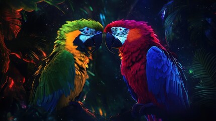 Fototapeta premium two parrots