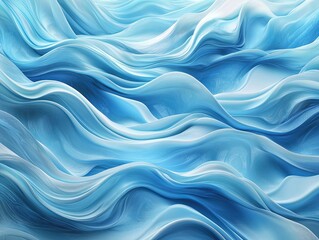 Obraz premium Elegant Ocean Wave Poster: A Glossy Blue Design for a Calming Atmosphere in Sports Interiors or Relaxation Spaces