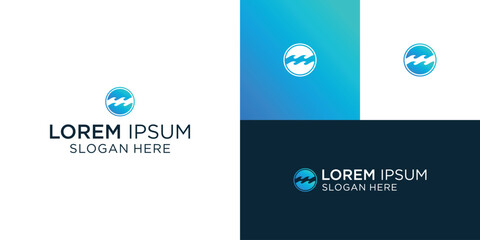 Wave Icon Logo Design Element