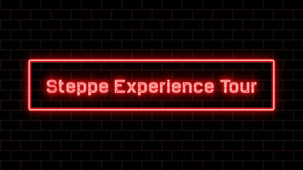 Steppe Experience Tour のネオン文字