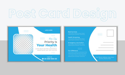 Medical Post Card Design 