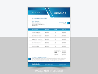 Flat Vector Invoice Design 