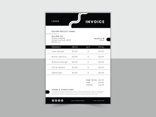 Flat Vector Invoice Design 