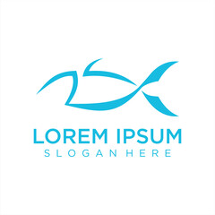 Fish logo gradient colorful design illustrations