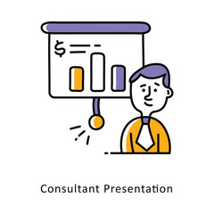 Consultant Presentation isometric stock illustration. EPS File stock illustration