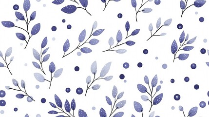 Elegant Blue Floral Pattern for Modern Textile Design and Home Decor