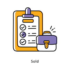 Sold isometric stock illustration. EPS File stock illustration