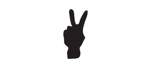 Peaceful Finger up concept Two finger up Vector Illustration.
