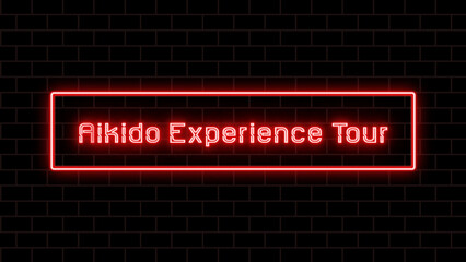 Aikido Experience Tour のネオン文字