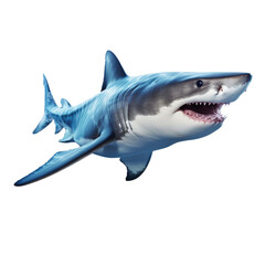  great shark isolated on a white transparent background