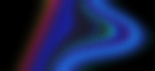 Blue gradient background with textured grain, evoking a feeling of depth and motion