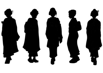 人物　全身ポーズ　シルエットセット