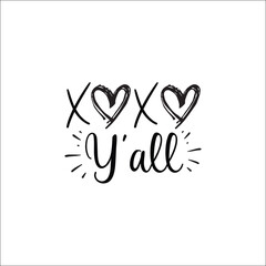 Obraz premium Xoxo y'all SVG