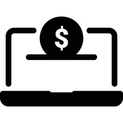 Simple vector icon laptop