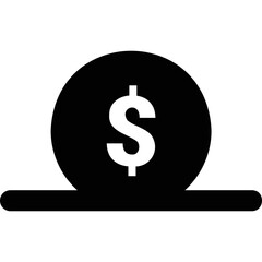 Simple vector icon coin