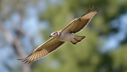 Obraz premium A white bird with red feet flies in the sky