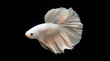 Obraz premium White Siamese Fighting Fish