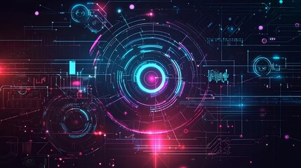 Obraz premium Abstract illustration of digital transformation
