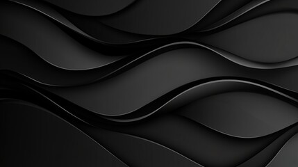 Fototapeta premium Elegant Black Wave Pattern Background