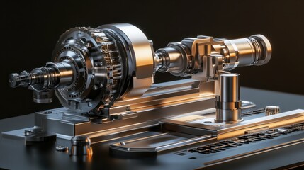 Fototapeta premium CNC Lathe and Milling Machine