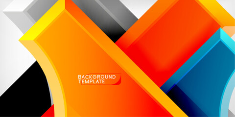 Arrow with round elements. Color geometric shapes background. Vector Illustration For Wallpaper, Banner, Background, Card, Book Illustration, landing page