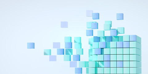 3d technology, data transfer, database, artificial intelligece, ai, generative ai, Large language Model, LLM concept. 3s abstract background