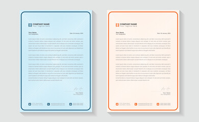 Modern Creative, Clean business style letterhead bundle of your corporate project design. Set to print. modern business letterhead in abstract design. Elegant template design in minimalist