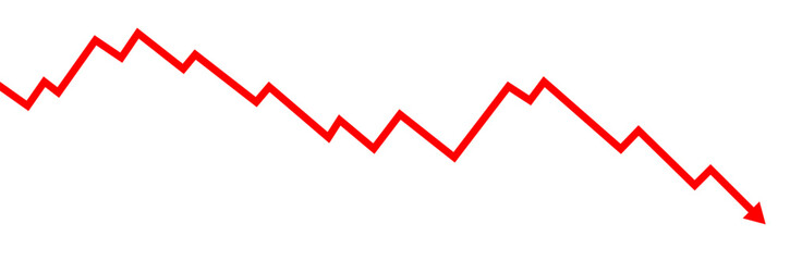 Crash rug pull chart arrow business financial background design template. Economy crisis recession concept.