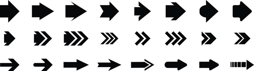 Arrows black set icons. Arrow icon. Arrow vector collection. Arrow. Cursor. Arrows vector illustration collection.