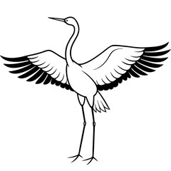 set of silhouettes of birds