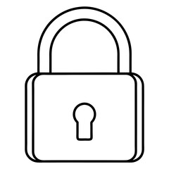 lock icon isolated on white