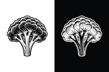 Editable Broccoli Icon. Versatile Vegetable Silhouette for Graphic Use