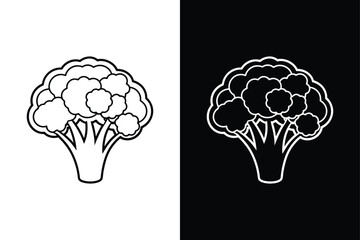 Broccoli line Icon for Design. Editable Vegetable