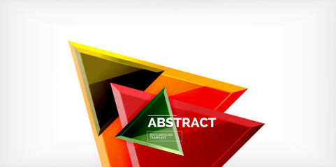 Triangle glass shapes geometric abstract background. Vector Illustration For Wallpaper, Banner, Background, Card, Book Illustration, landing page