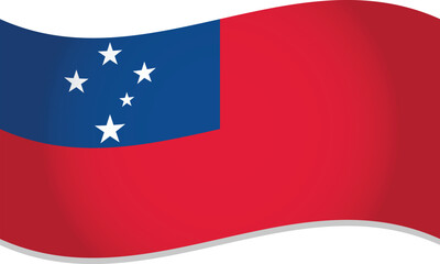 Samoa Country National Flag 3D Vector