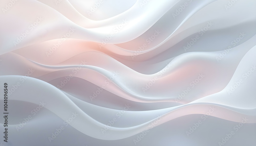 Aufkleber Abstract white and light gray wave modern soft luxury texture with smooth and clean background. Luxury white cloth background abstract with soft waves. White fabric smooth texture background.