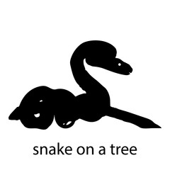 Black Snake Silhouette Transparent Background