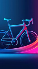 Fototapeta premium Dynamic LED Cycling Workout at Home