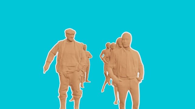 different people, societies animation