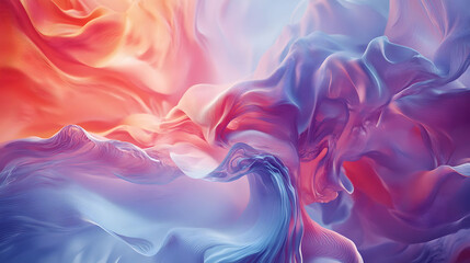 Obraz premium Colorful abstract background with flowing lines, waves, and smoke in vibrant shades of blue, purple, and dark tones