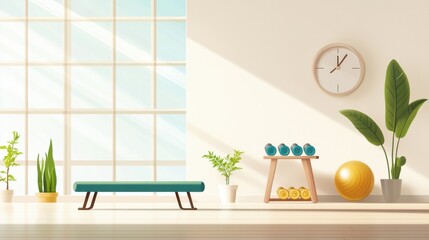 Minimalist Home Workout Space for Bodyweight Exercises