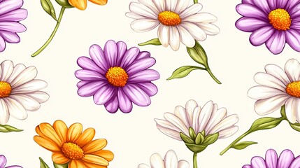 Vibrant Floral Patterns for Creative Designs and Crafts
