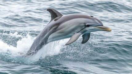 Dolphin Leaping Through the Waves