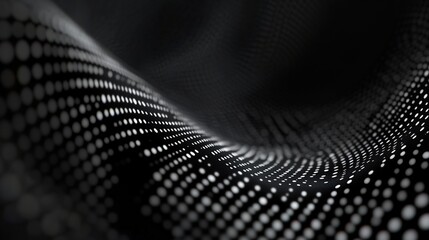 Abstract Wave Pattern with Dots in Dark Background