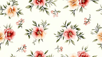 Elegant Floral Pattern Design for Home Decor and Textiles